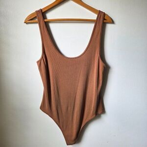 EUC DRESS FORUM TANK SCOOP NECK SUPER SOFT RIBBED BODYSUIT TANK SIZE LARGE